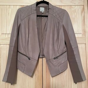 Fitted soft leather jacket